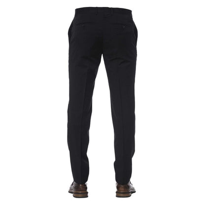 Trussardi Black Virgin Wool Men's Trouser