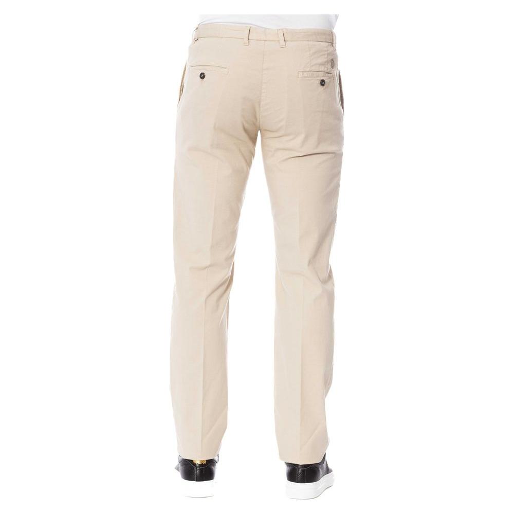 Trussardi Beige Cotton Men Trouser