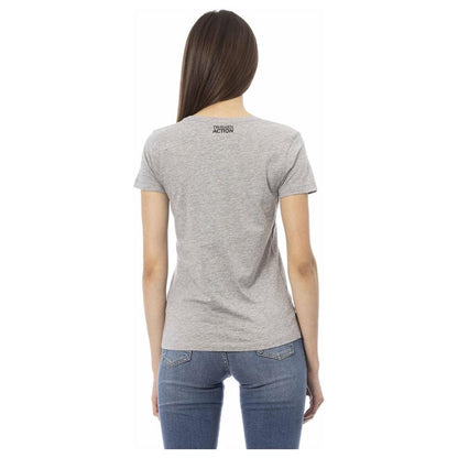 Trussardi Action Gray Cotton Women T-Shirt