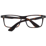 BMW Brown Men Glasses Frame, full-rim rectangle style, plastic material, branded case included, ideal for men, classic brown color.