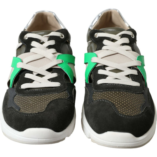 Dolce & Gabbana Multicolor Leather Suede Low Top Sneakers Shoes MV5578-41