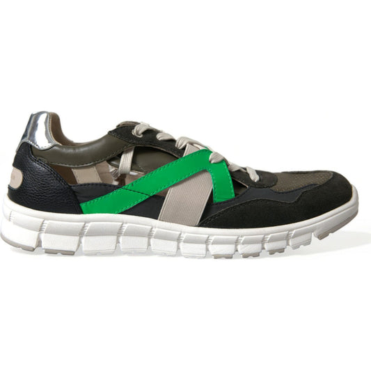 Dolce & Gabbana Multicolor Leather Suede Low Top Sneakers Shoes MV5578-41