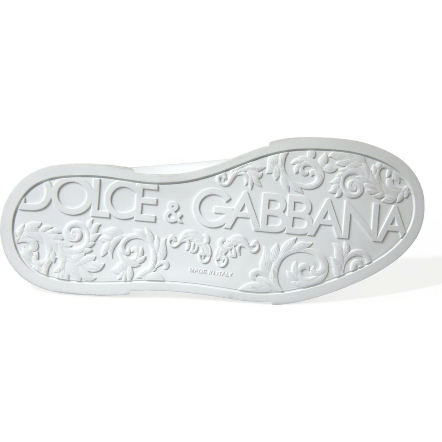 Dolce & Gabbana White Green Leather Portofino Sneakers Shoes MV5594-39.5