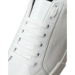 Dolce & Gabbana White Green Leather Portofino Sneakers Shoes MV5594-39.5