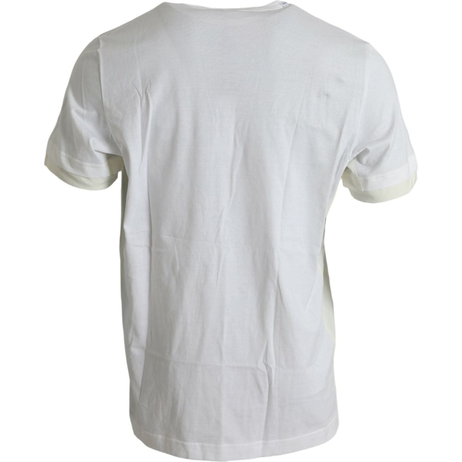 Dolce & Gabbana White Cotton Pocket Short Sleeves T-shirt