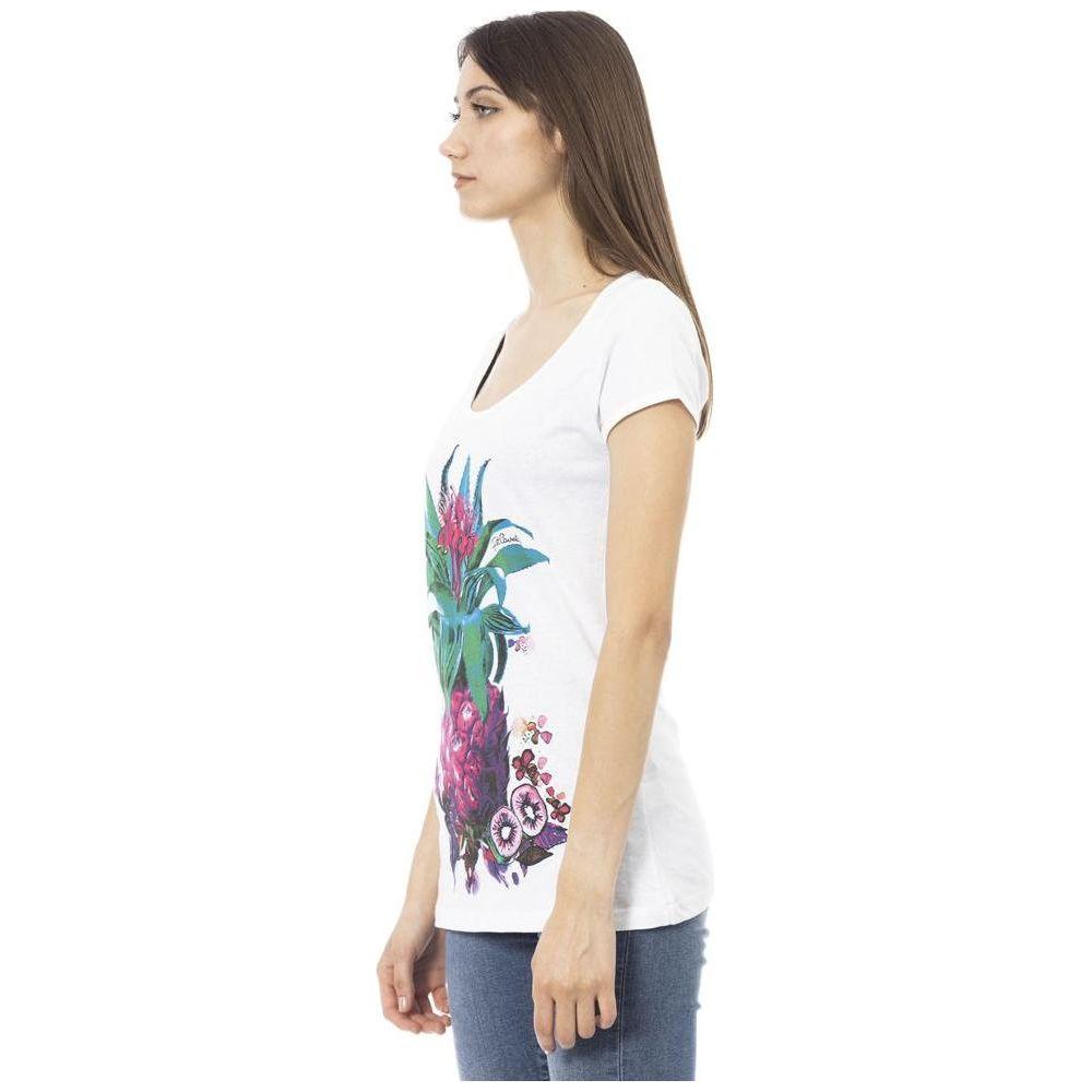 Just Cavalli White Cotton Women T-Shirt