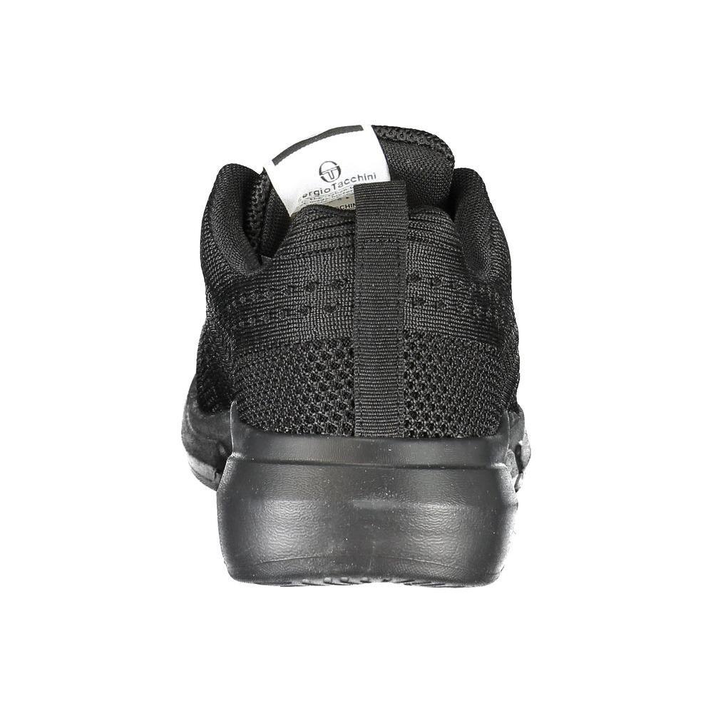 Sergio Tacchini Sleek Black Lace-up Sneakers with Contrast Detailing SE-23681-EU45/US12-FBB-246
