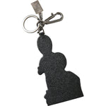 Dolce & Gabbana Leather Dominico Stefano #DGFAMILY Logo Badge Keychain