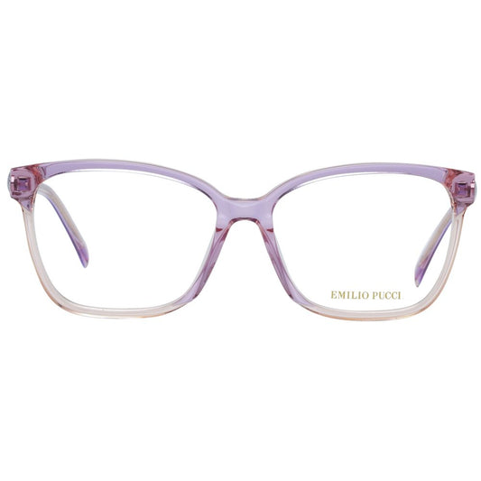 Emilio Pucci Purple Women Glasses Frame, full-rim plastic, size 55-15-140, with branded case.