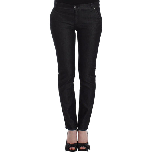 Ermanno Scervino Black Slim Jeans Denim Pants Skinny Leg Stretch Jeans & Pants