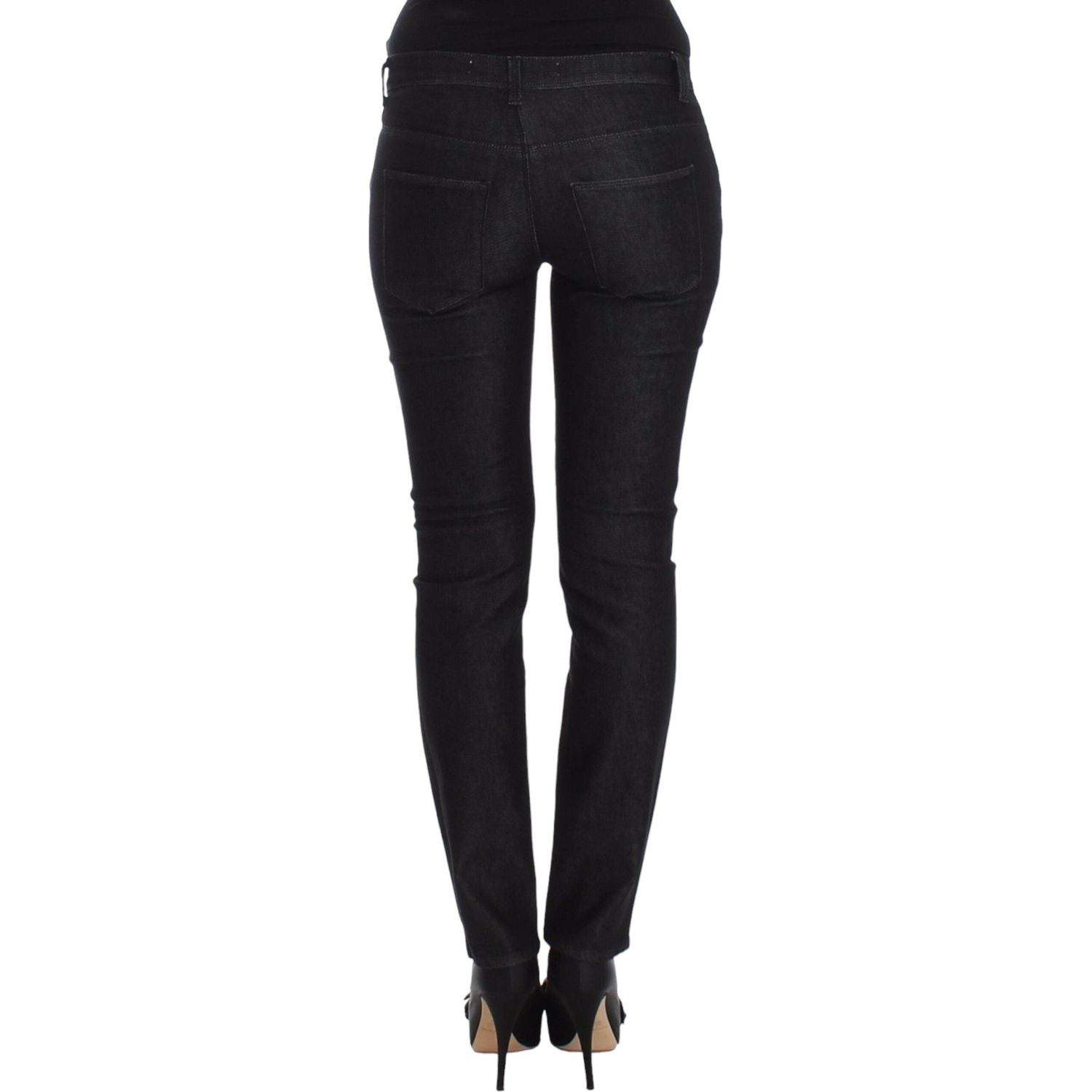 Ermanno Scervino Black Slim Jeans Denim Pants Skinny Leg Stretch