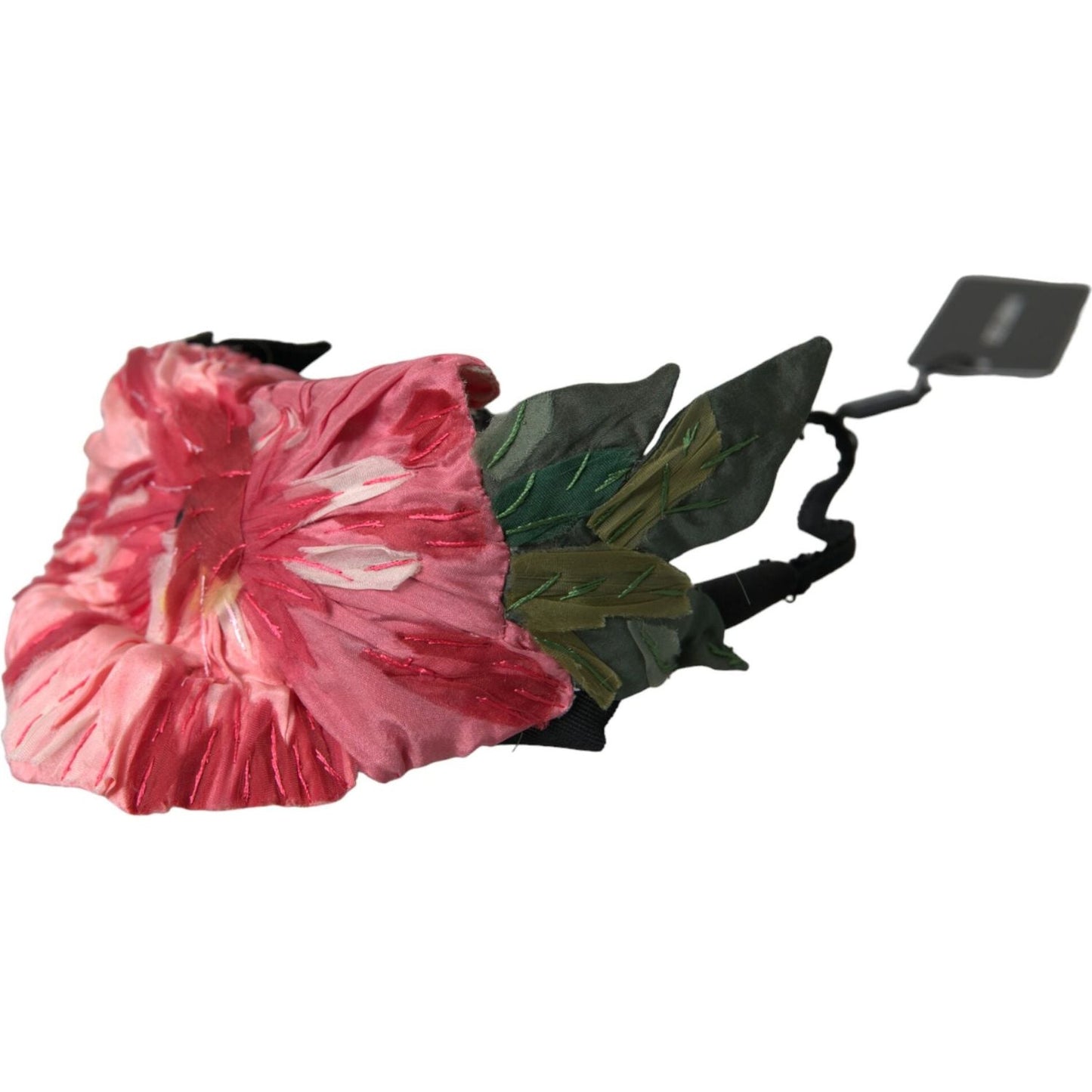 Dolce & Gabbana Black Viscose White Hair Parrucchiera Headband Diadem