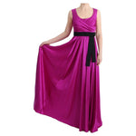 Dolce & Gabbana Pink Silk Stretch Shift Long Dress SIG60653-1