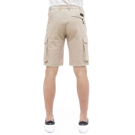 People Of Shibuya Beige Stretch Bermuda Cargo Shorts PE-12434-IT56 | 3XL