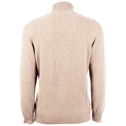 Emilio Romanelli Beige Cashmere Men Sweater