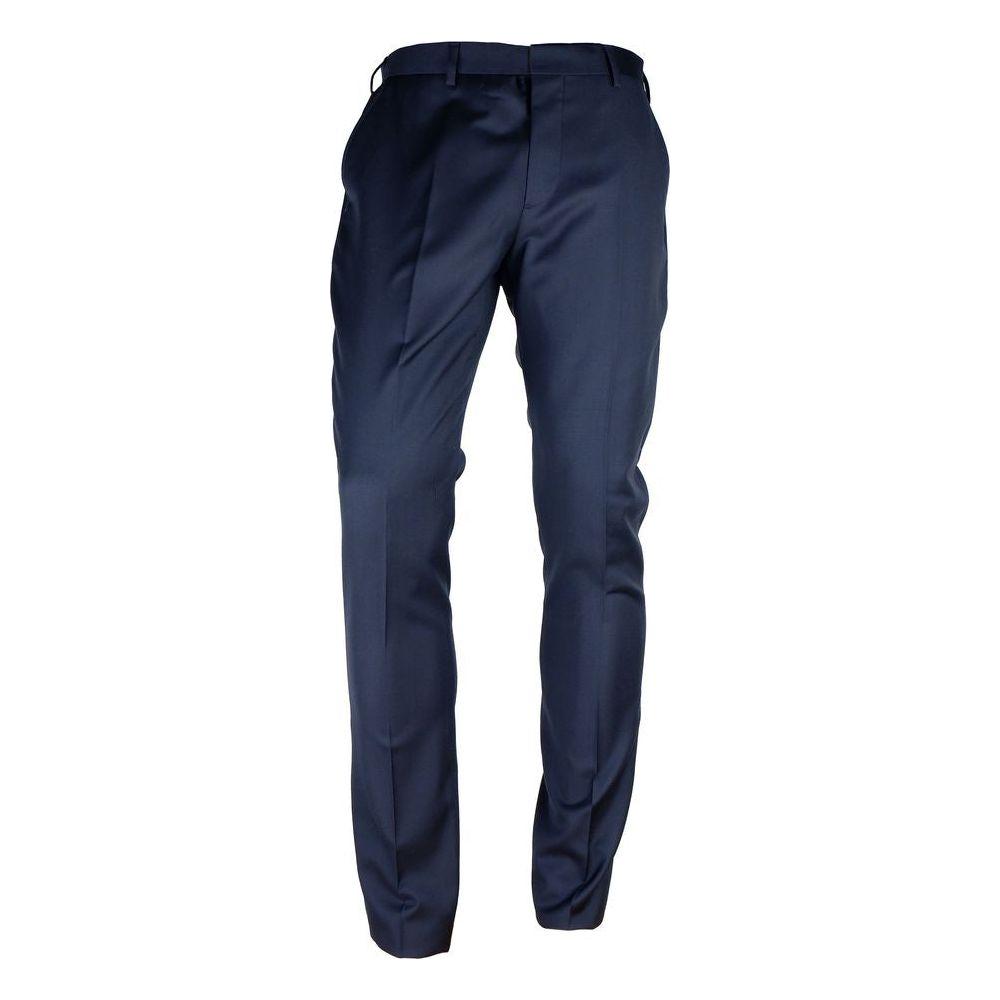 Made in Italy Blue Wool Men's Trousers