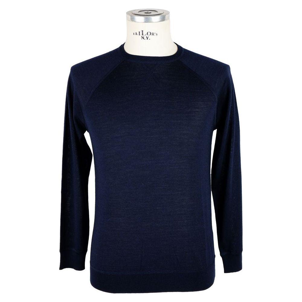 Emilio Romanelli Blue Cashmere Men Sweater