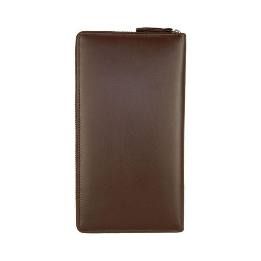 Cavalli Class Sophisticated Brown Leather Wallet MAN WALLETS Cavalli Class Dark Olive Green