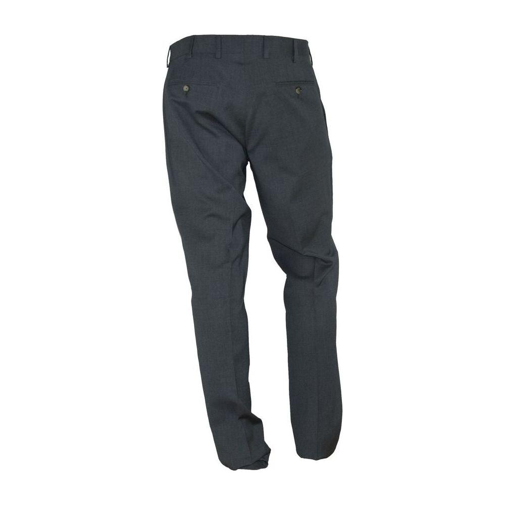 Made in Italy Gray Polyester Men Trousers