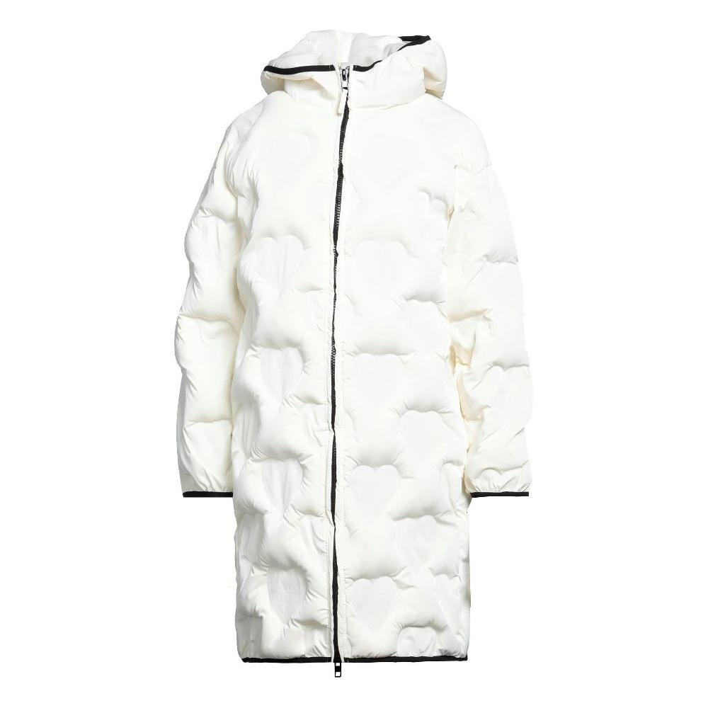 Love Moschino Chic Quilted Heart Long Down Jacket