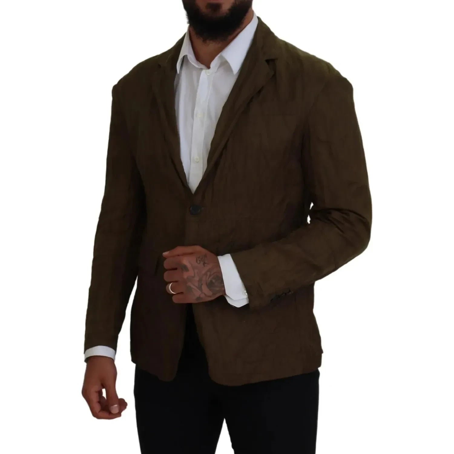 سترة بليزر ذات صف واحد من الأزرار باللون الأخضر للرجال من Dsquared²