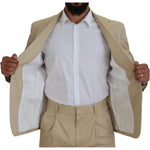 Dsquared² Beige Cotton Single Breasted 2 Piece CIPRO Suit KOS2011-48