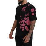 Dsquared² Black Pink Cotton Short Sleeves Crewneck T-shirt