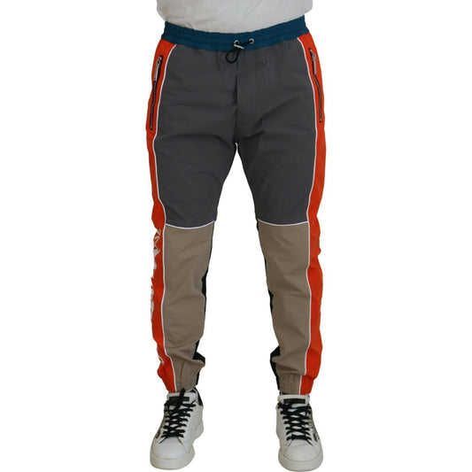 Dsquared² Multicolor Patchwork Cotton Jogging Pants Dsquared² Dark Slate Gray