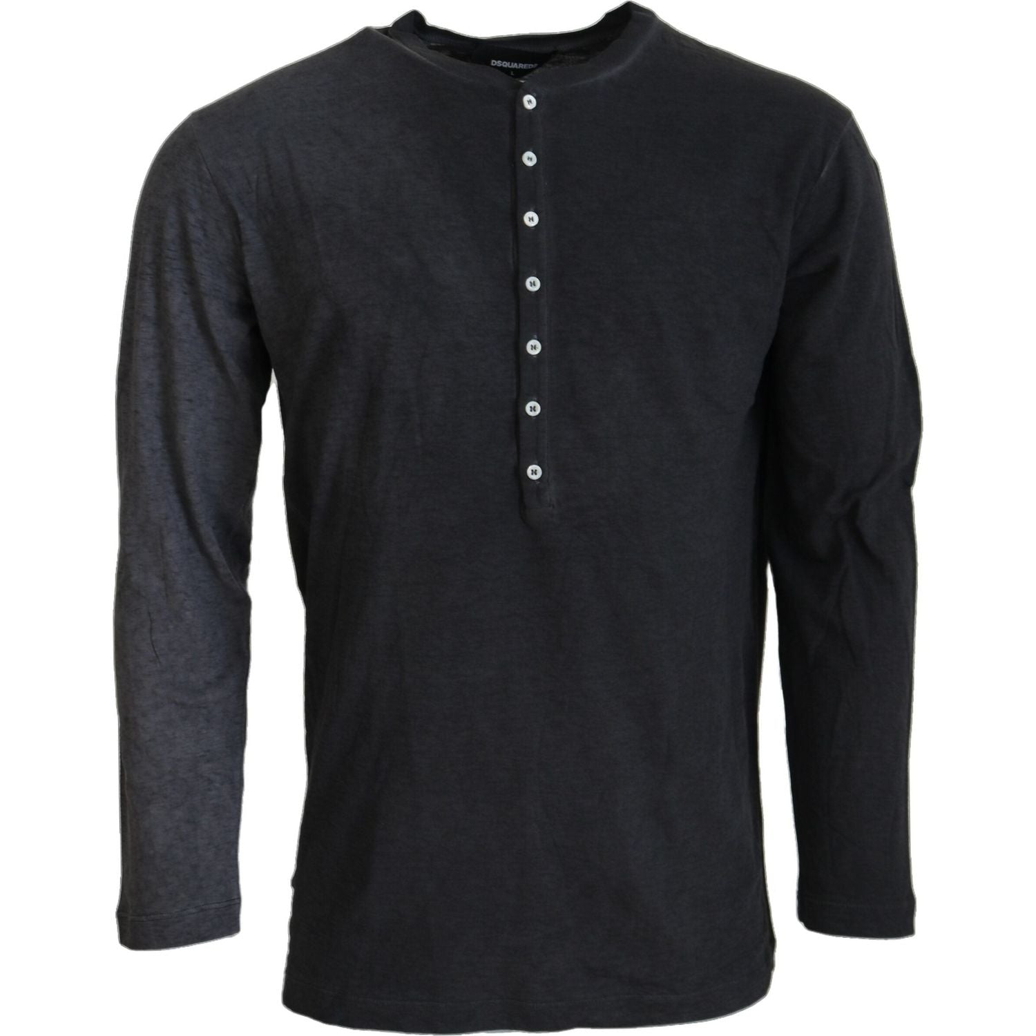 سترة صوفية بأكمام طويلة من القطن والكتان باللون الأسود من Dsquared²