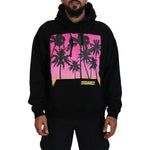 Dsquared² Black Cotton Hooded Printed Men Pullover Sweater
