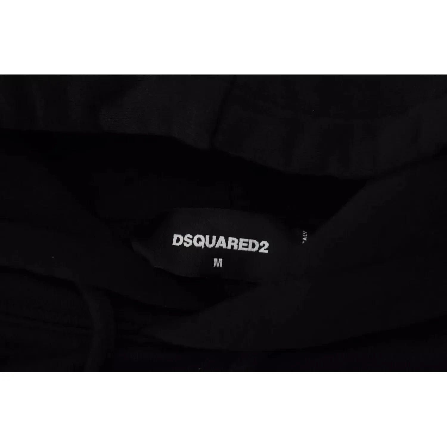 سترة رجالية مطبوعة بغطاء رأس من القطن الأسود من Dsquared²