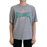 Dsquared² Gray Logo Cotton Crewneck Short Sleeve Tee T-shirt