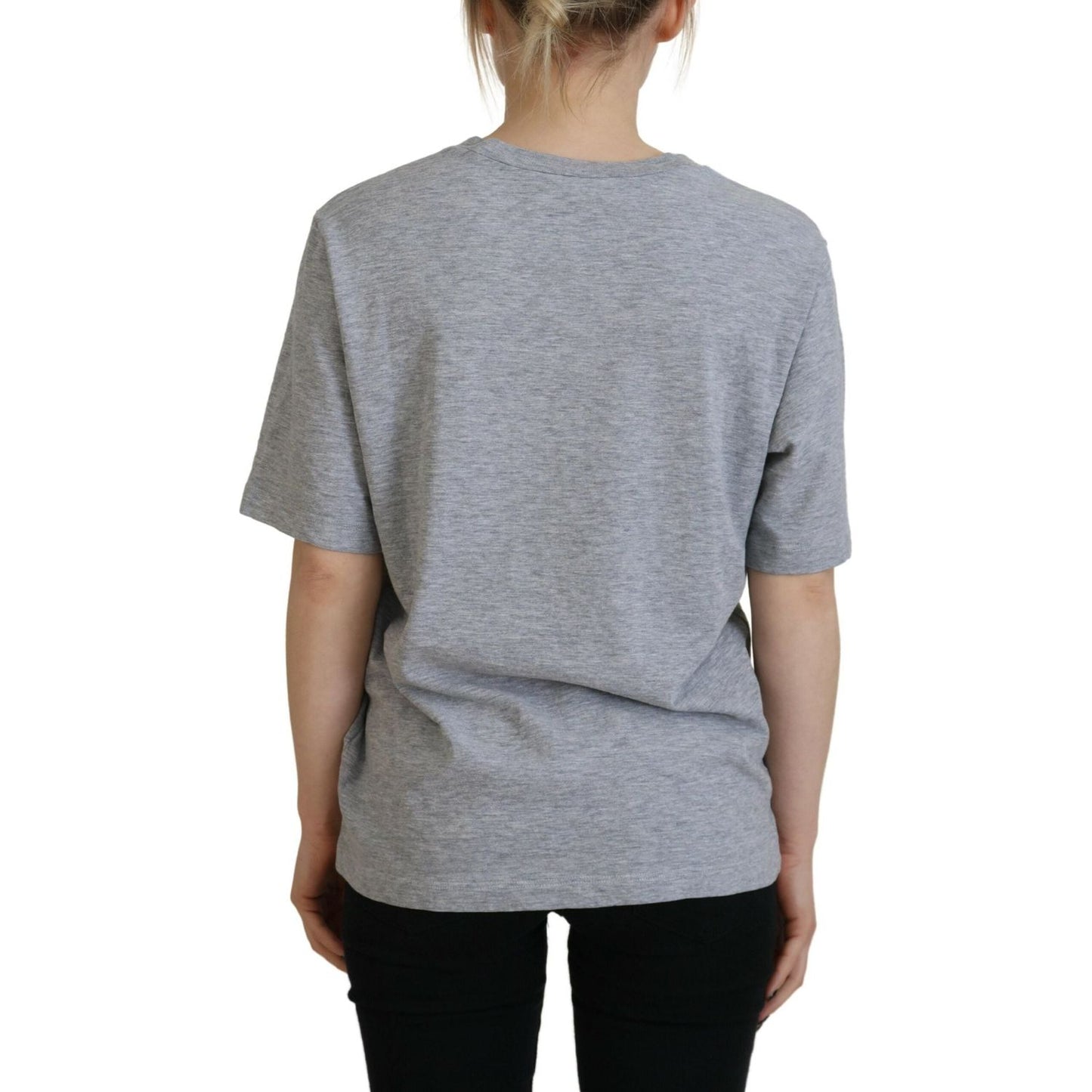 Dsquared² Gray Logo Cotton Crewneck Short Sleeve Tee T-shirt