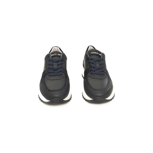 Cerruti 1881 Blue Cowhide Men Sneaker CE-24469-EU41/US8