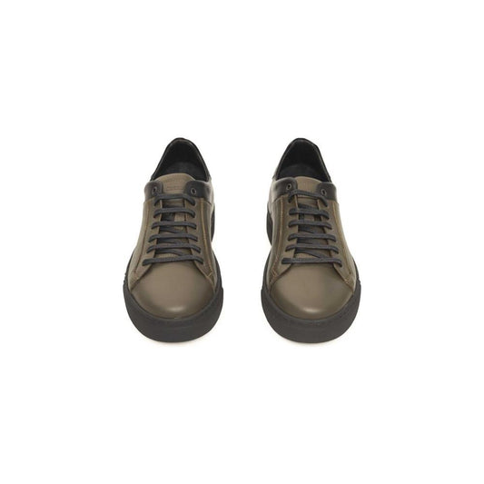 Cerruti 1881 Green Cowhide Men Sneaker CE-24450-EU42/US9