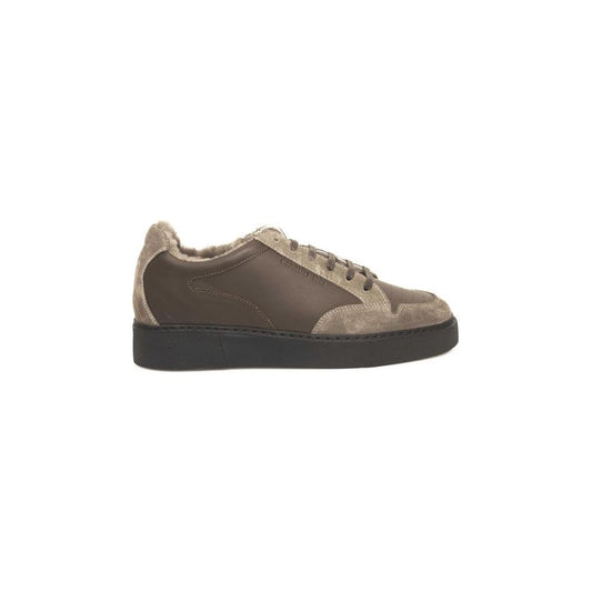 Cerruti 1881 Beige Cowhide Men Sneaker CE-24447-EU39/US6