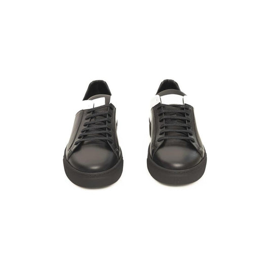 Cerruti 1881 Black Cowhide Men Sneaker CE-24449-EU42/US9
