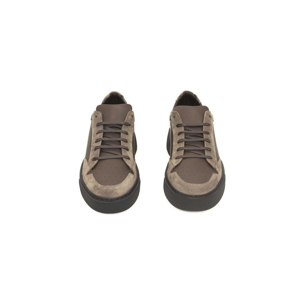 Cerruti 1881 Taupe Cow Leather Sneakers
