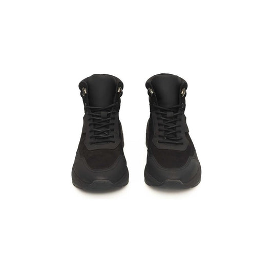 Cerruti 1881 Black Leather Men Sneaker CE-24441-EU41/US8