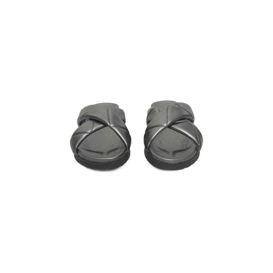 Cerruti 1881 Gray Sheepskin Women Sandal Cerruti 1881 Dim Gray