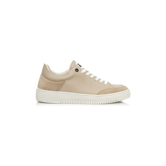Cerruti 1881 Beige Leather Women Platform Sneaker CE-24533-EU38/US8