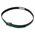 Dolce & Gabbana Green Calf Leather Silver Tone Metal Buckle Belt