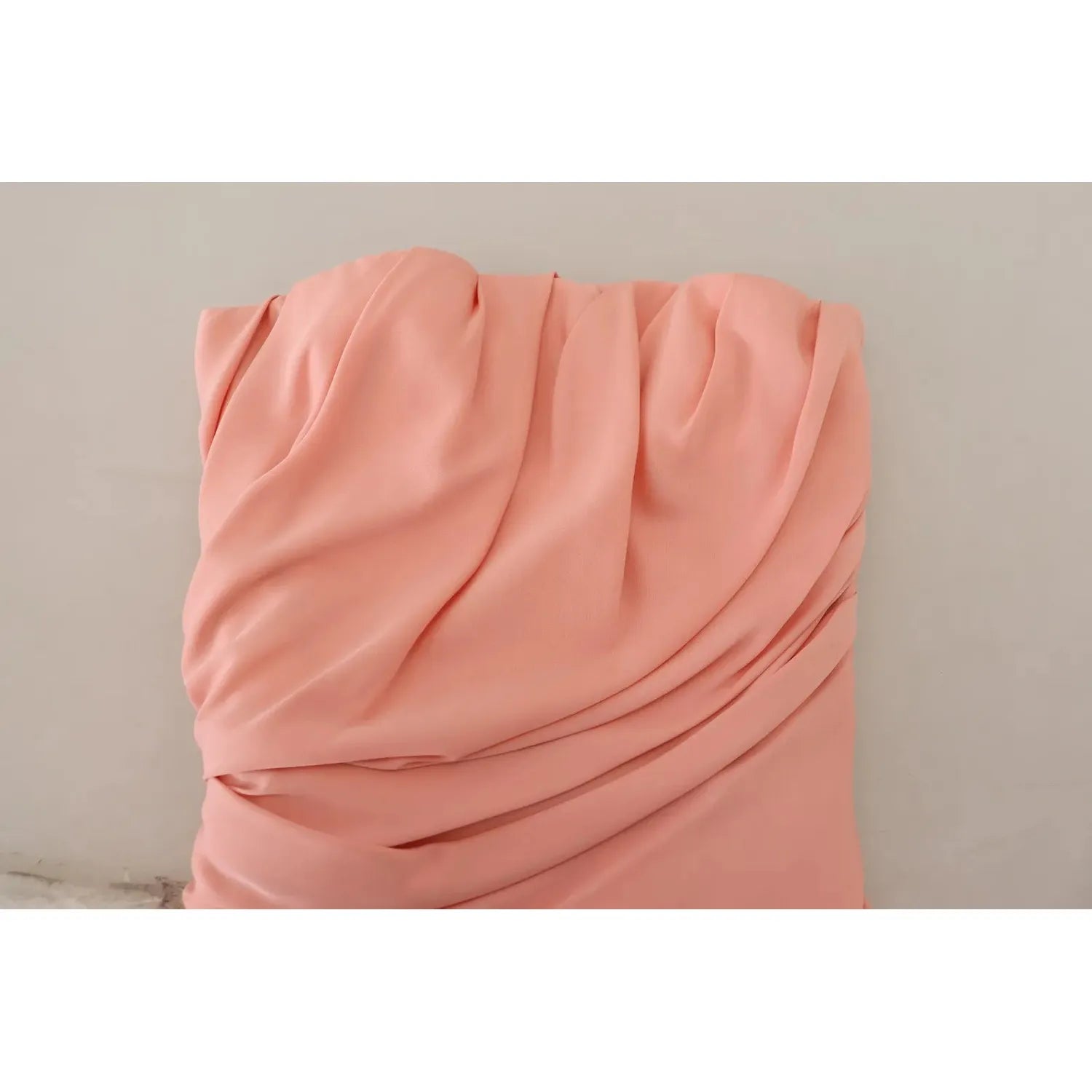 Dolce & Gabbana Pink Silk Stretch Strapless Sheath Midi Dress