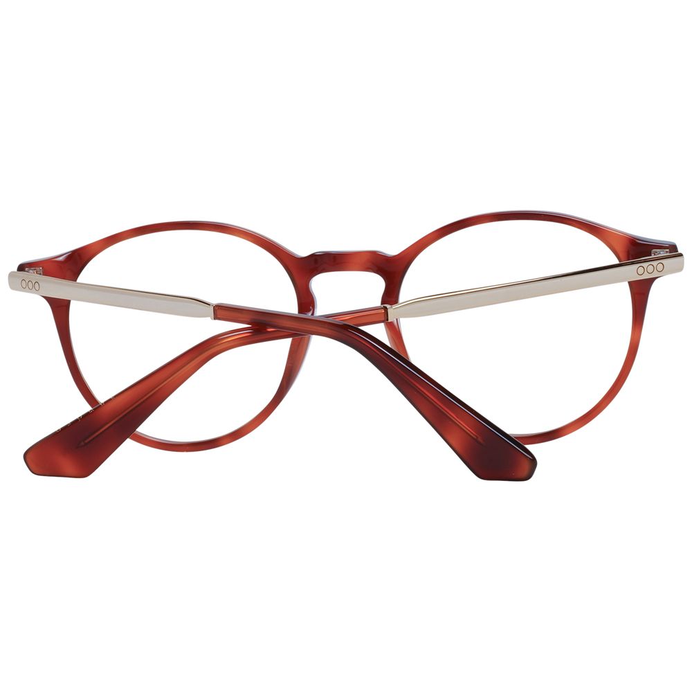 Sandro Brown Women Glasses Frame in acetate full-rim style, round shape, size 49-19-140, includes branded case. Perfect for stylish eyewear options.