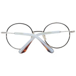 Sandro White Women Glasses Frame in stainless steel with full-rim panto style and demo lenses, includes branded case.