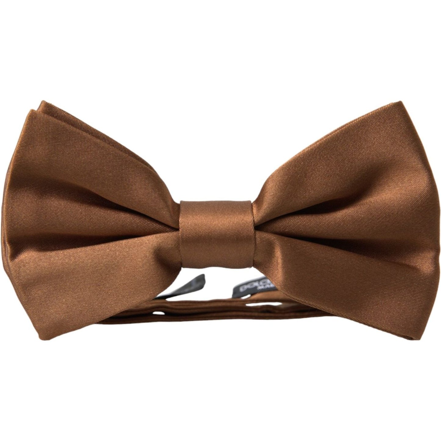 Dolce & Gabbana Brown Silk Adjustable Neck Men Bow Tie FT3843