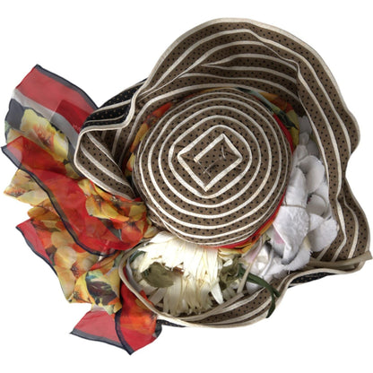 Dolce & Gabbana Multicolor Fantasy Wide Brim Floppy Hat