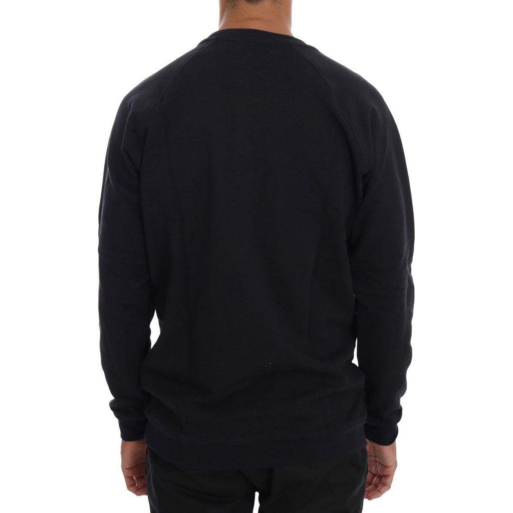 Daniele Alessandrini Blue Crewneck Cotton Sweater