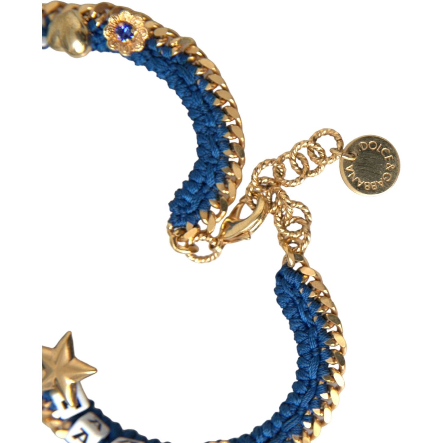 Dolce & Gabbana Gold Tone Brass Chain Iam The Star Bracelet