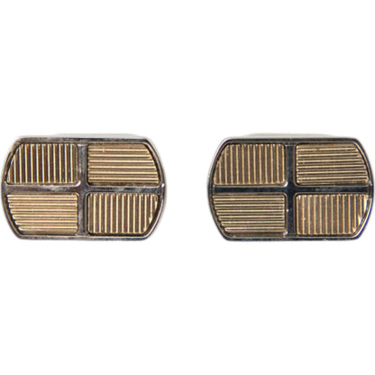 Dolce & Gabbana Silver Gold Plated Metal Brass Pin Cufflinks Cufflinks